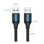 Vention Cable USB 3.0 de 2m Negro CONBH